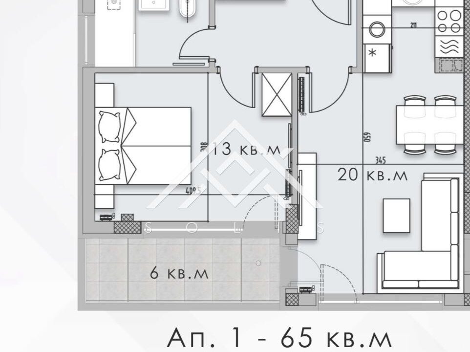 2-комнатная - София-5
